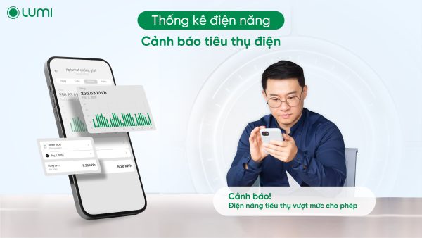 Aptomat thông minh chống giật Lumi với khả năng cảnh báo tiêu thụ điện