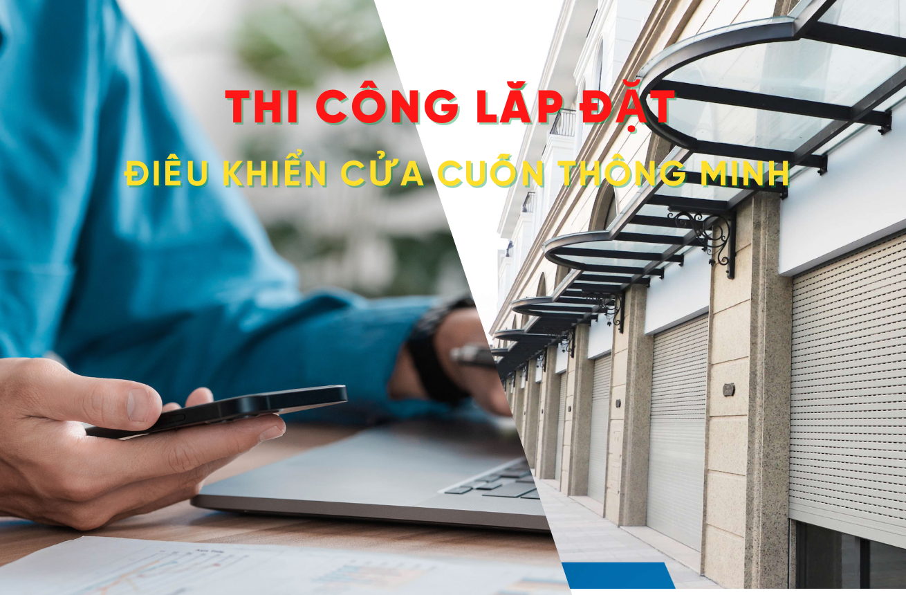 Thi công lắp đặt điều khiển cửa cuốn thông minh