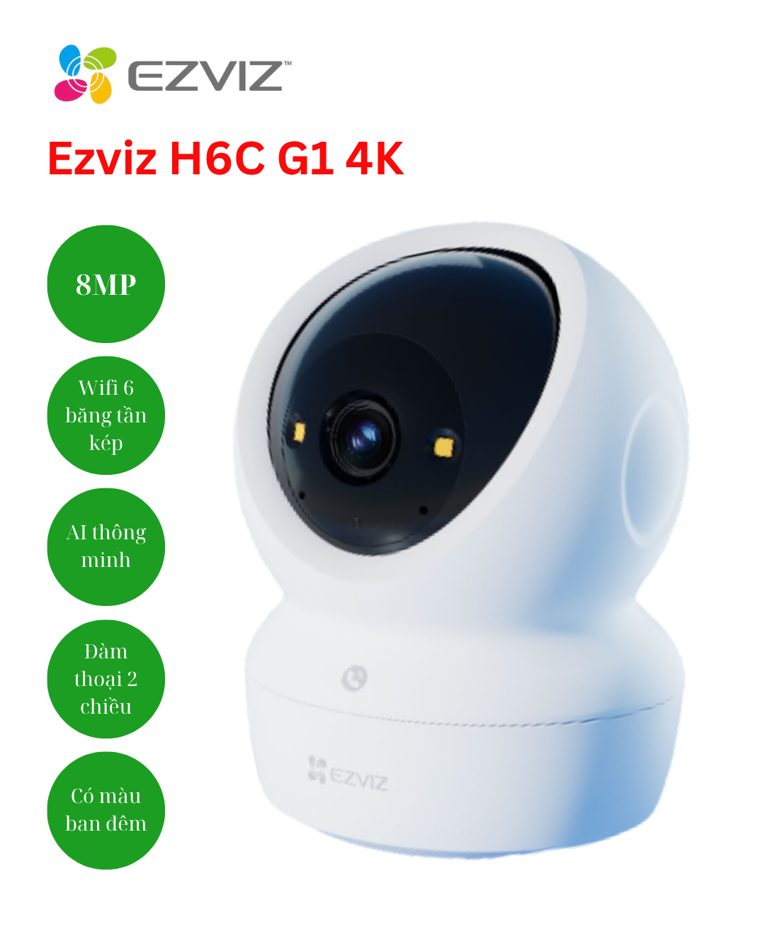 Camera wifi Ezviz H6c G1 4K-1