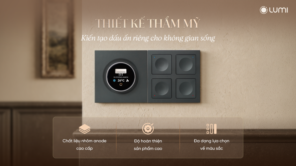 Bộ thiết bị giải pháp nhà thông minh LUKA chuẩn KNX sản xuất bởi Lumi Việt Nam.